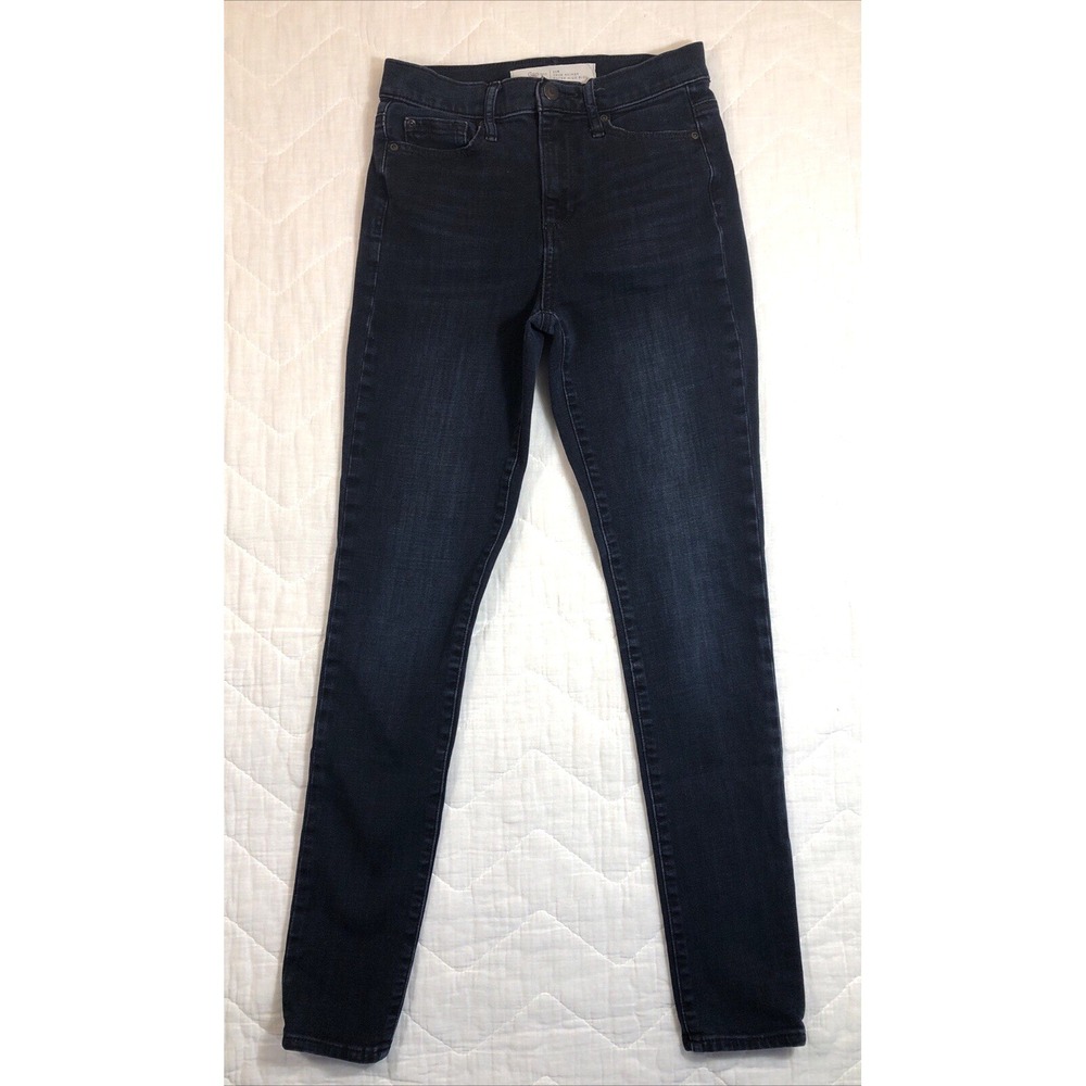 Gap Jeans Women's Size 25R Denim Blue/Black True Skinny Super High‎ Rise